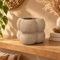 Textured Decorative Planter Pot for Indoor Plants & Home Decor, 9 x 11 cm (Color may vary)