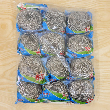 Kitchen Steel Scrubbers for Metal Utensils, Pots and Pan Cleaning (12 Pc)