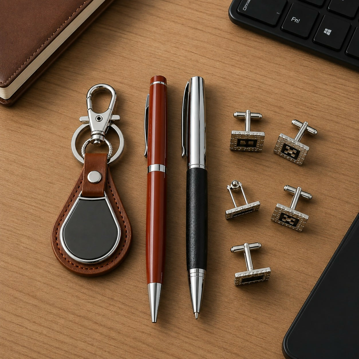 Executive pen, keychain, & cufflinks combo set