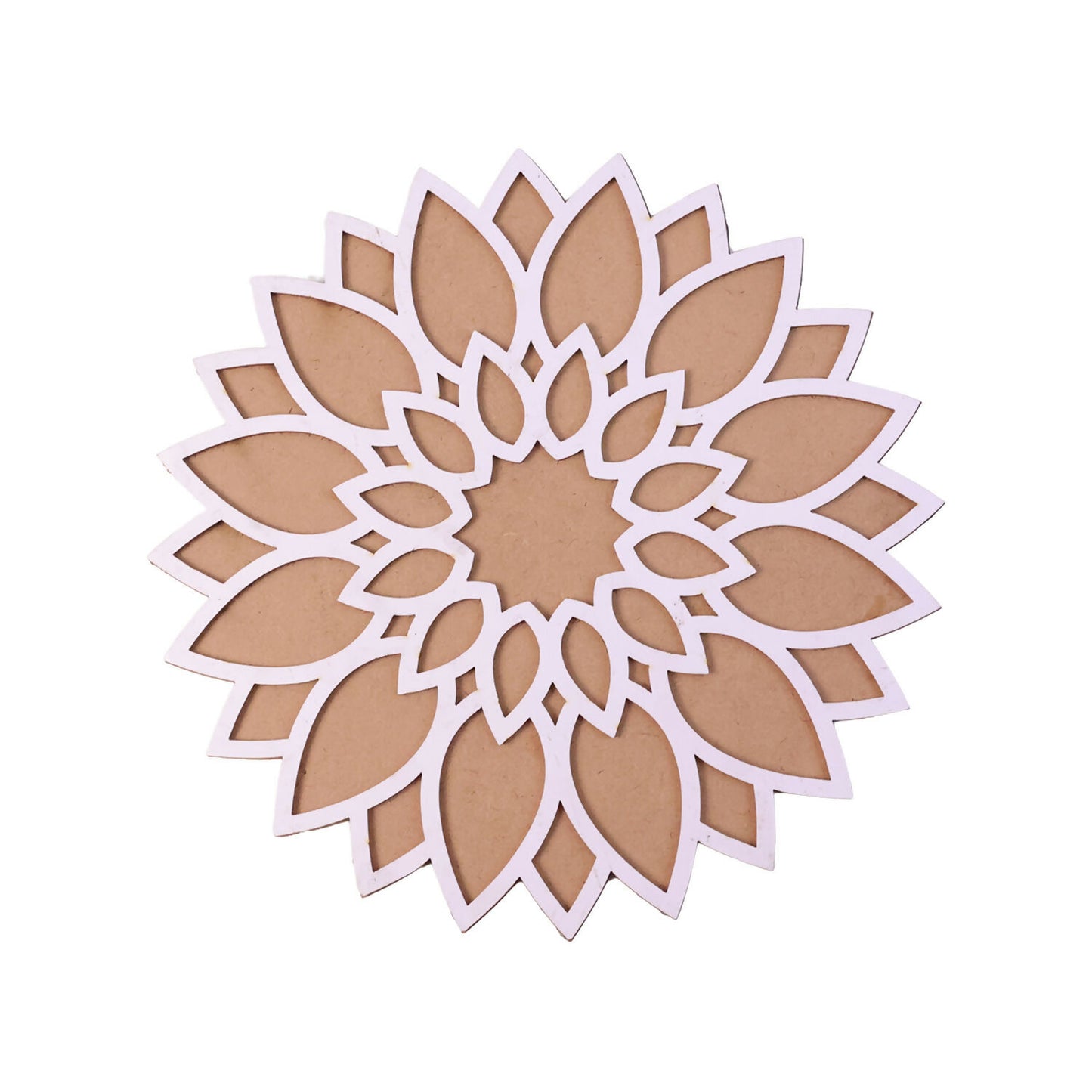 Sun Mandala Rangoli Stencil (12 Inch) | Reusable MDF Template for Diwali Entrance Decor