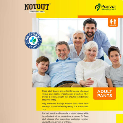 Adult Taped Diaper with Antibacterial Properties – Leakproof, Up to 10 Hours of Protection