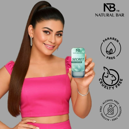 Natural Bar Secret Solid Perfume | Alcohol Free Cologne for Men & Women | Strong & Lasting Fragrance | Gifting Set for Him & Her