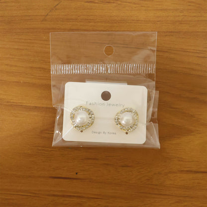 Korean Style Pearl Floral Stud Earrings for Women & Girls