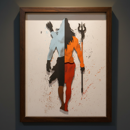 Handcrafted Wooden Mahadev Wall Art – Shiv Divine Frame | Spiritual Home Temple Decor