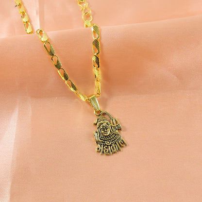 Lord Mahakal Pendant with Chain – Divine Strength Necklace