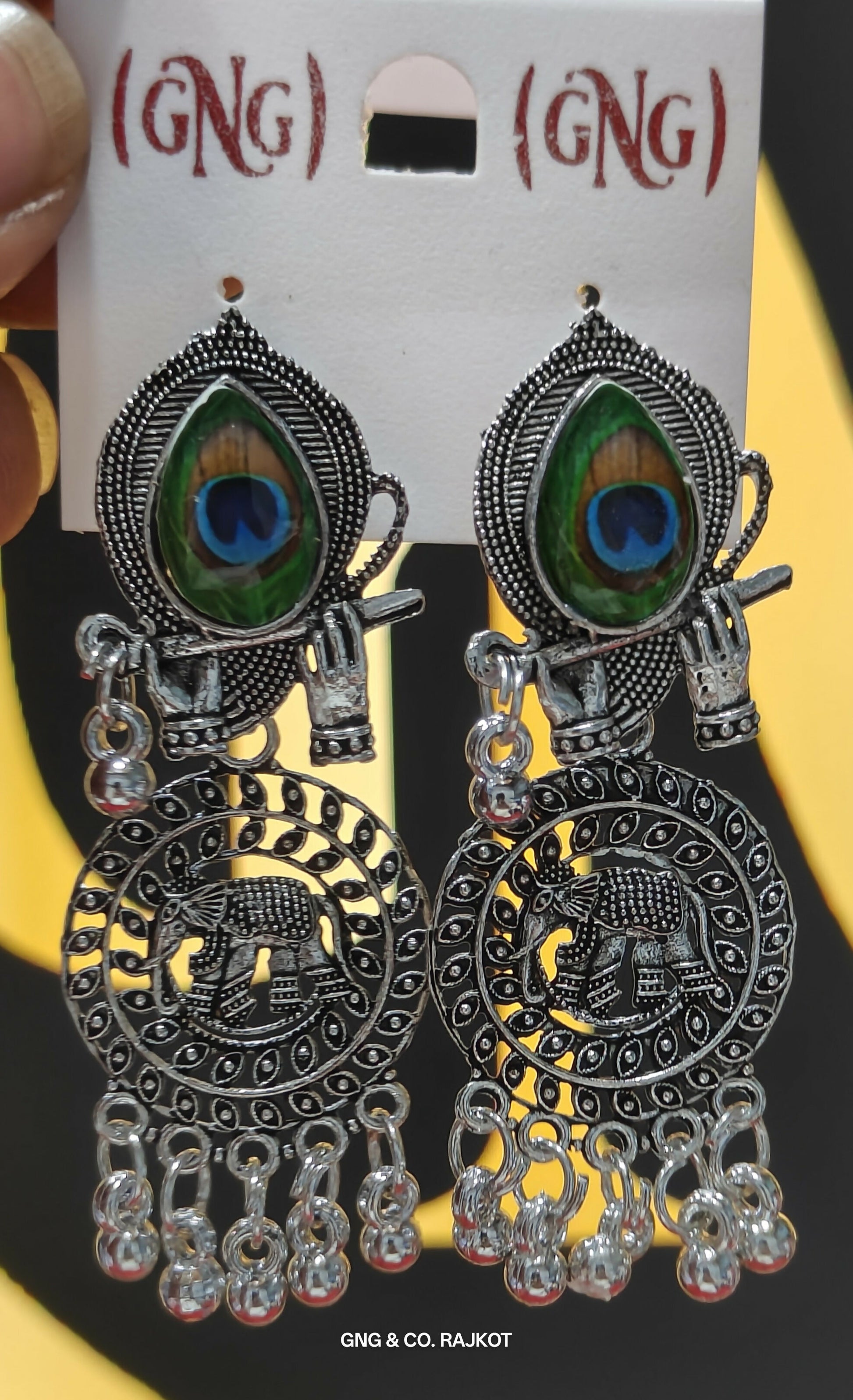 Silver Jhumka Earrings