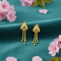 Gold-Plated Jhumka Earrings – Traditional Indian Jewellery with Enamel Detailing