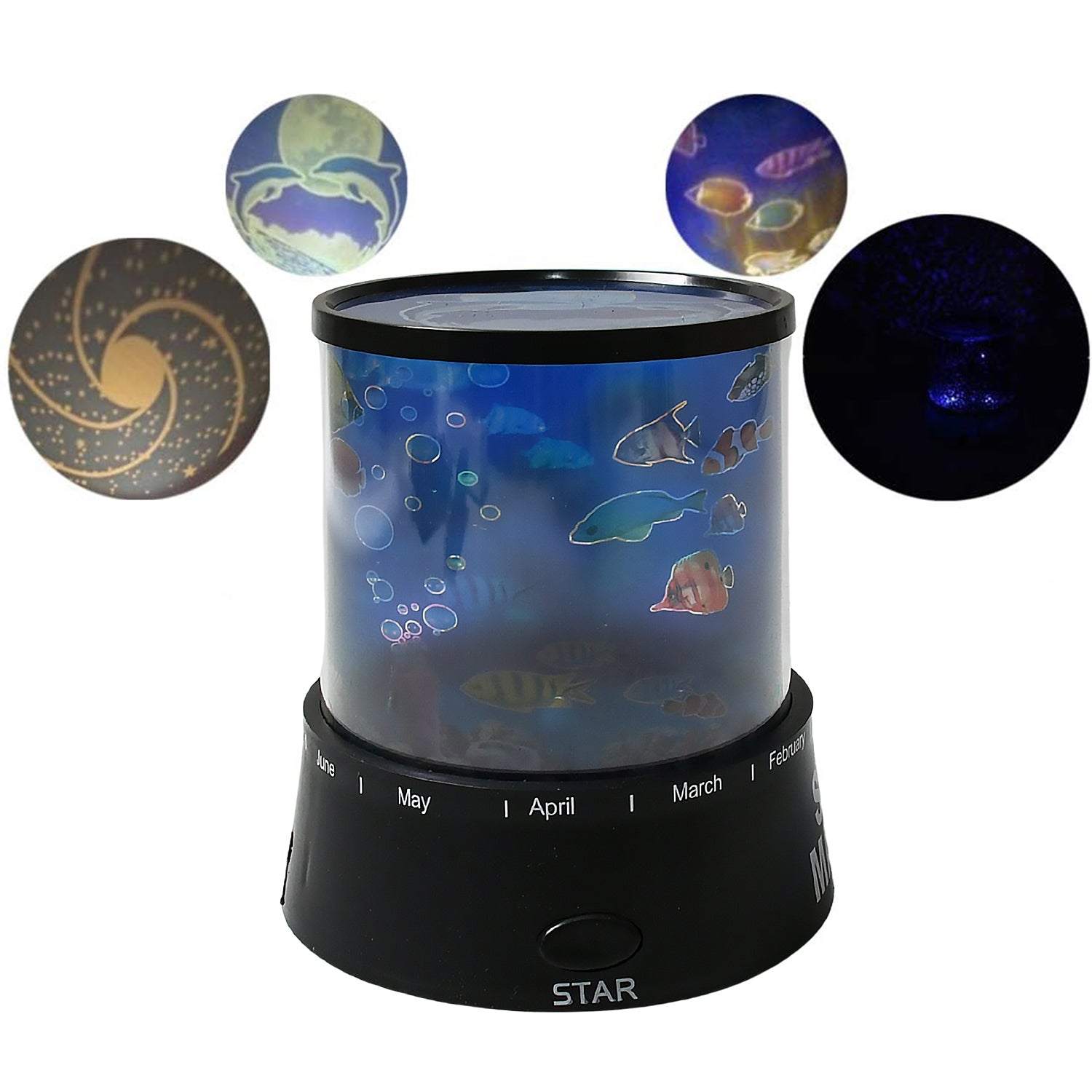 LED Projector Night Light – 3 Battery Lamps, Rotating with Music, Perfect for Kids & Home Decor (1 Pc, Battery Not Included)