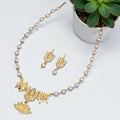 Rose Gold Crystal Heart Choker Set – Elegant Ruby Red Design