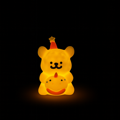 Cute Bear Holding Cake Mini Figurine – Adorable Kids’ Desk & Room Decoration