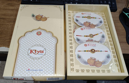 Grand Set of Twelve Colorful Meenakari Designer Rakhis