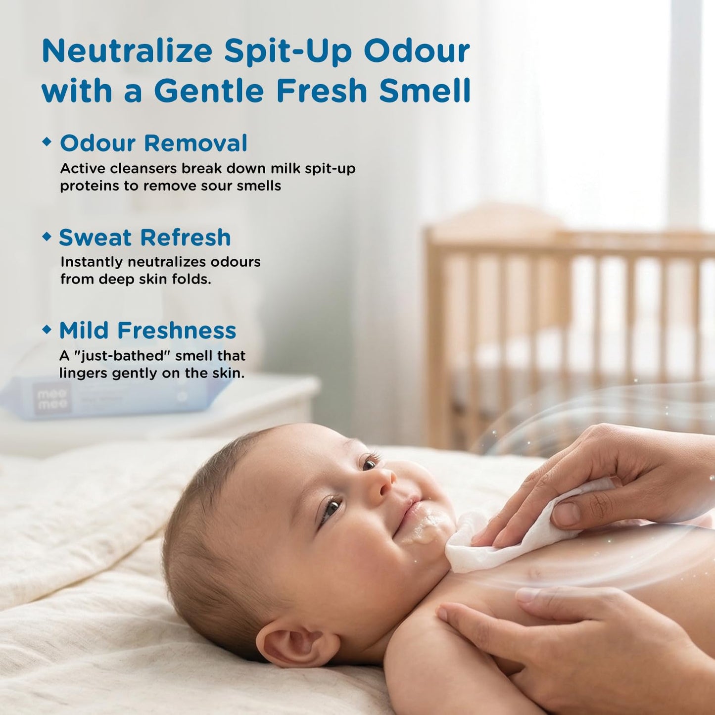 Gentle baby wipes for sensitive skin