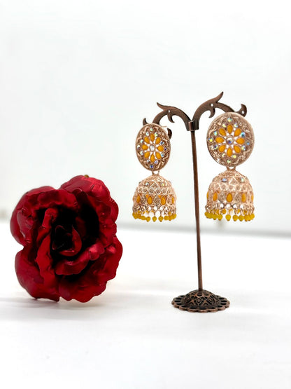 Traditional Diamond Jhumka Earrings