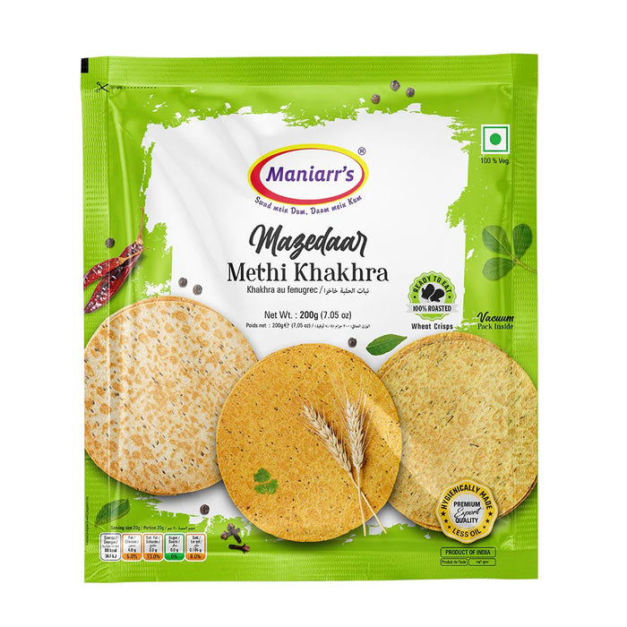 Maniarr's Methi Khakhra Wheat Chips (200 Gm) (200Gm)