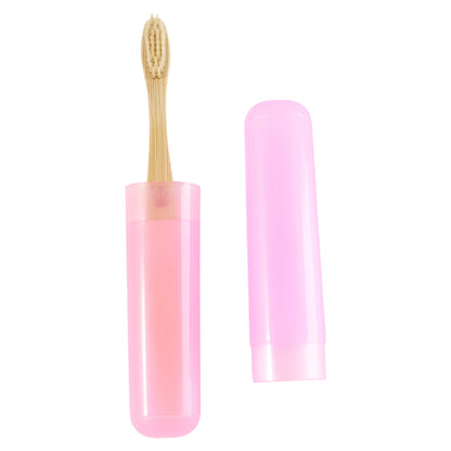 2 इन 1 सॉफ्ट टूथब्रश और जीभ टूथब्रश कवर क्लीनर स्क्रैपर के साथ पुरुषों और महिलाओं, बच्चों, वयस्कों के लिए प्लास्टिक टूथब्रश कवर / केस / होल्डर (1 पीस)