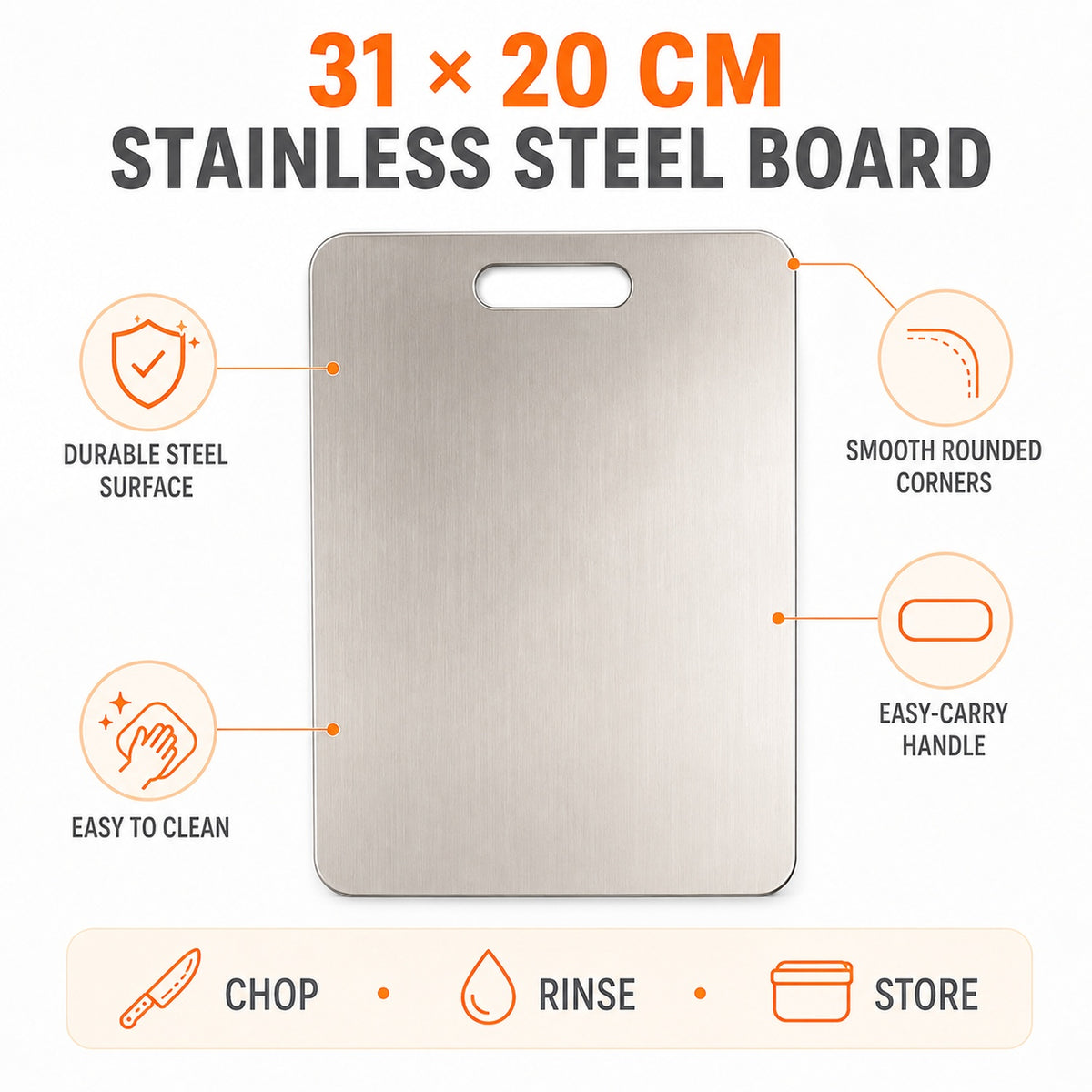 12249_ss_chopping_board_31x20cm_1pc features and size