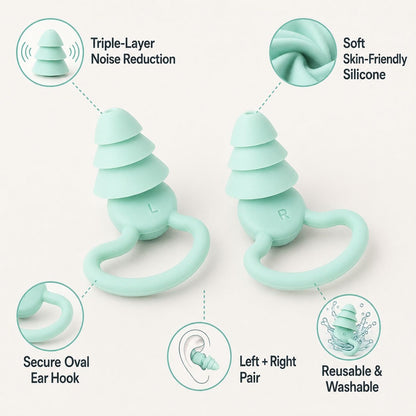 14794_silicone_noise_reduction_earplug_1pair features