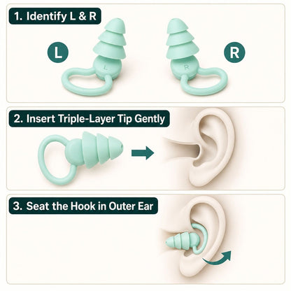 14794_silicone_noise_reduction_earplug_1pair usage guide