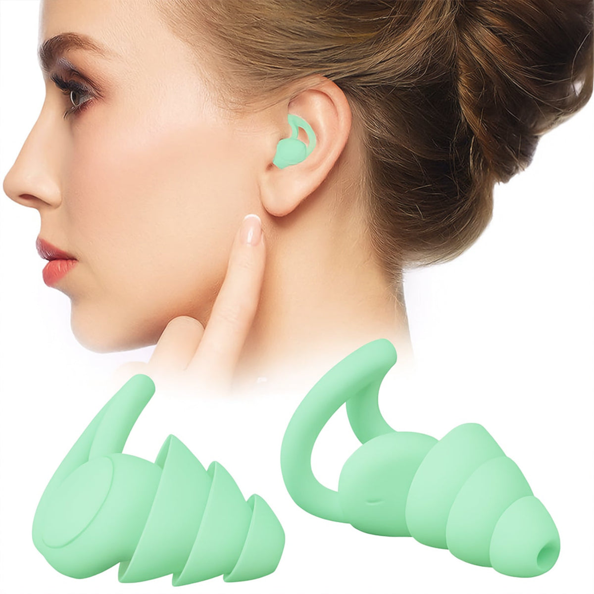 14794_silicone_noise_reduction_earplug_1pair wearing example