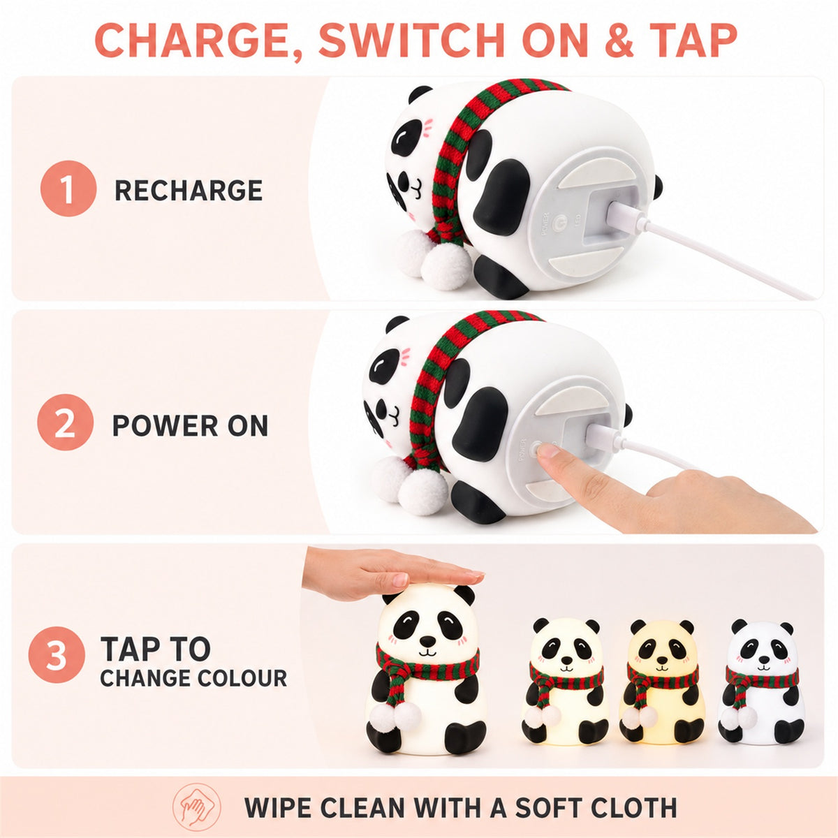 14040_panda_silicone_night_lamp usage