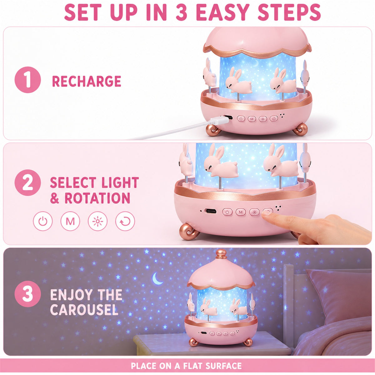 6927_rotating_led_night_light_projector usage