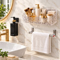 Bathroom Wall Mount Storage Organizer Combo Set for Home – 3 Pc