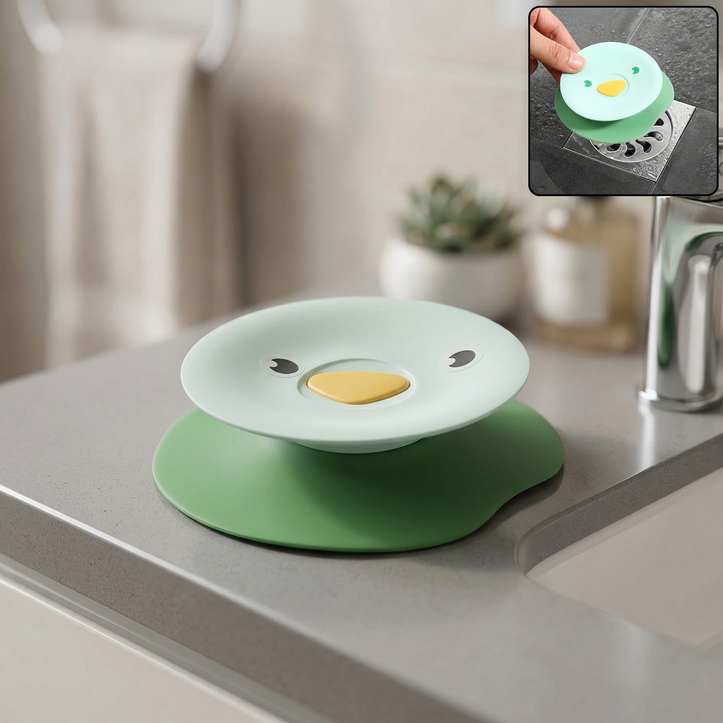 Kitchen Silicone Sink Drain Cover Strainer 1 Pc