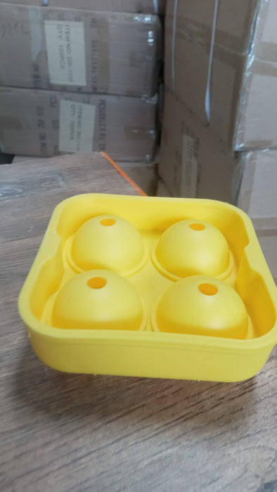 Ice Trays for Freezer Whiskey Ice Cube Plastic Ball Maker Mold Sphere Mould 4 Holes New Ice Balls Party Brick Round Tray Bar Tool ice for Whiskey