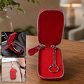 Car Key Case with Snap Hook PU Leather Smart Key Holder (1 Pc)