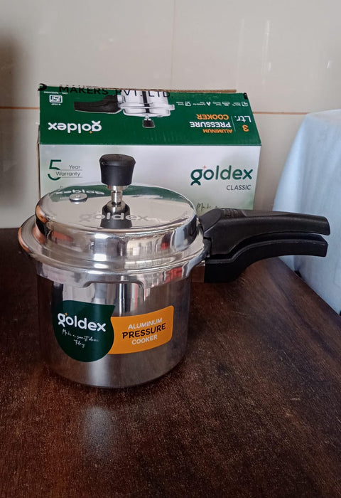 Aluminium Classic Goldex Pressure Cookers With Outer Lid (3 Litres)