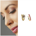 Non-Pierced Nose Ring Set – Elegant 4-Piece Gold-Tone Clip-Ons