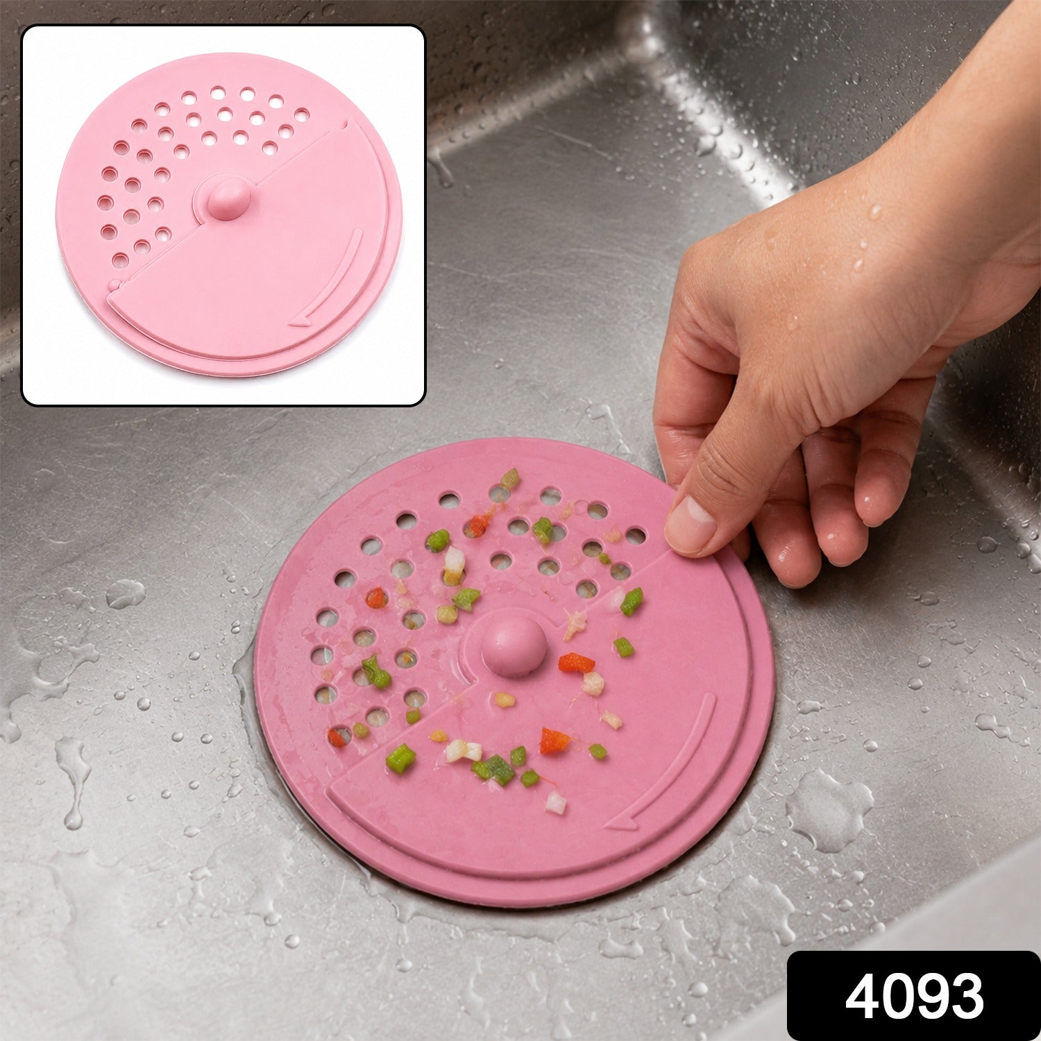 Silicone Drain Cover for Bathroom Round Floor Drain Odour Seal (1 Pc)