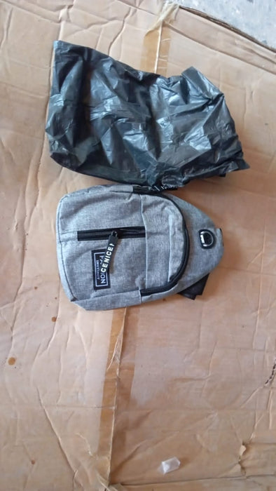 Waterproof Waist Bag, Shoulder Bags USB Charging Earphone Hook Sling Travel Bag (1 Pc)