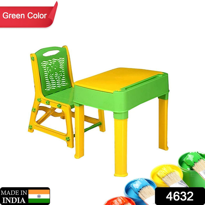 4594बी स्टडी टेबल कुर्सी सेट के साथ अध्ययन के लिए उपयोग| लैपटॉप| |डेस्क| कक्षा कक्ष |अध्ययन कक्ष| स्कूल | बच्चों की मेज और कुर्सी, प्लास्टिक अध्ययन मेज (पीला और हरा)