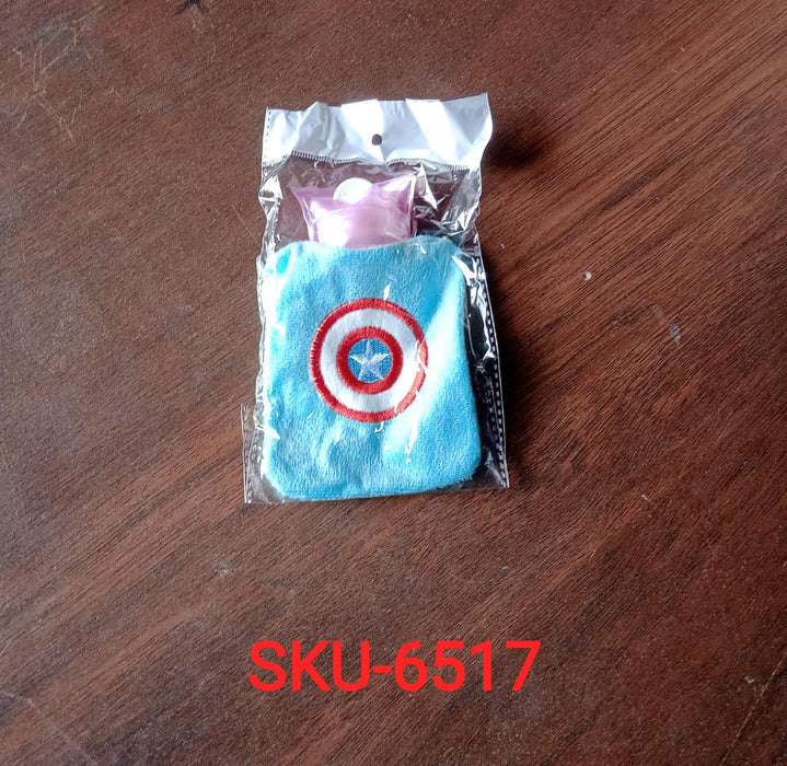 Captain America Print Small Hot Water Bag with Cover for Pain Relief