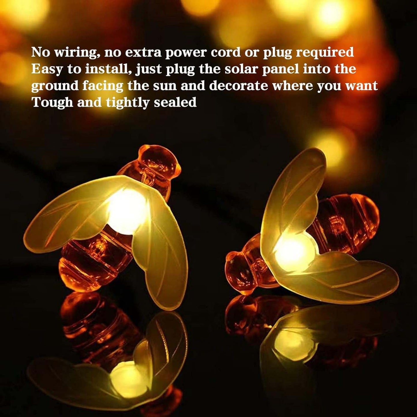Premium Solar-Powered Decorative Firefly Garden Light (2 Pc Set)