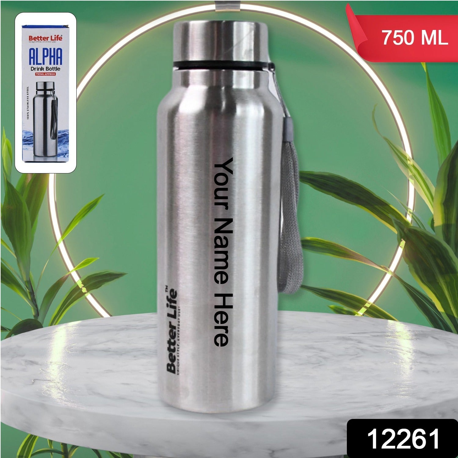 Customize Stainless Steel Double Wall Vacuum-Insulated Drink Water Bottle (750 ML)