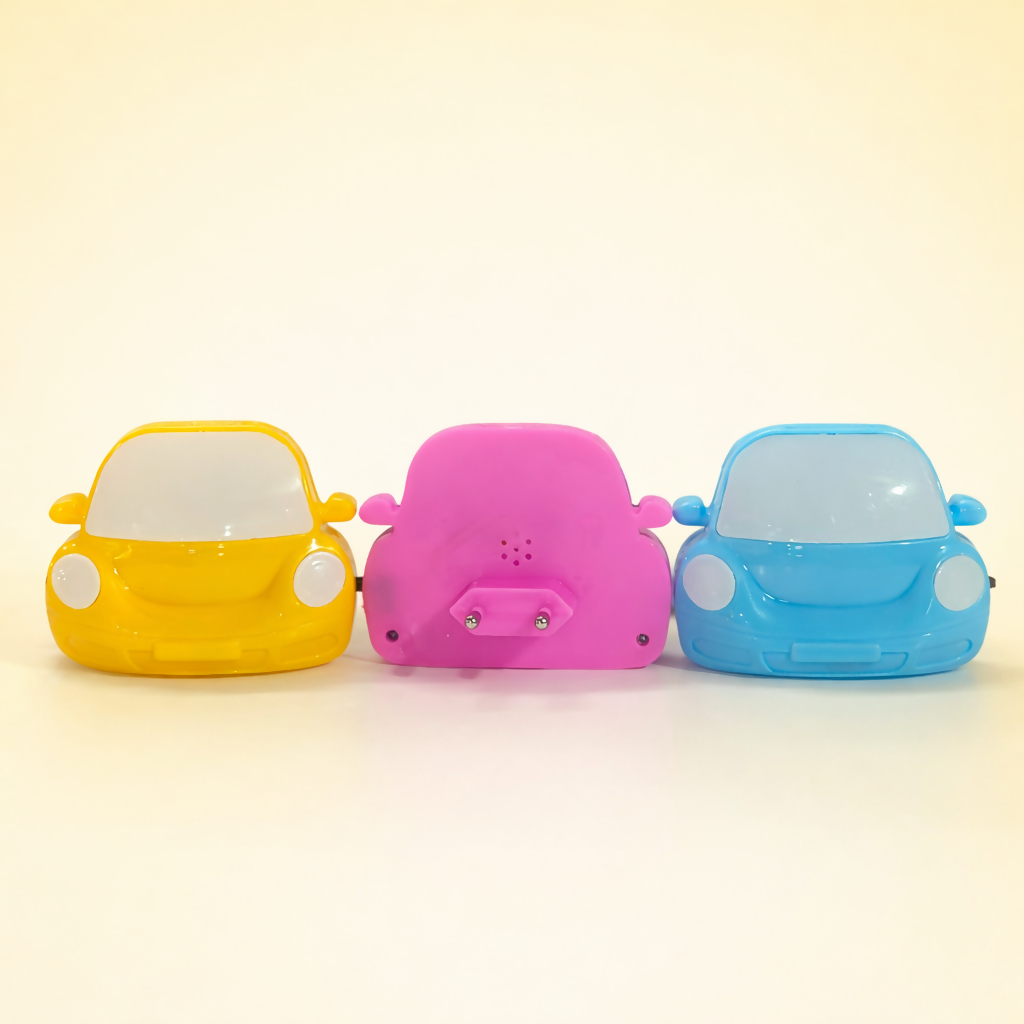 Car Shape Plug-In LED Night Lamp for Bedroom, Kids Room & Hallway(COLOR MAY VARY)