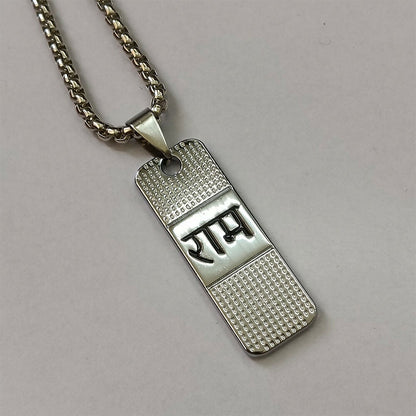 Silver Plated Ram Chain Pendant
