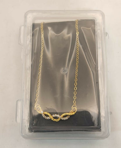 Infinity Knot Gold Necklace with AD For women and girls