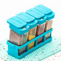 Spice Rack Set with Airtight 125ml Jars – Space Saving & Freshness