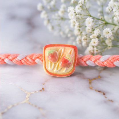 Strawberry Toast Rakhi Fun & Unique Design for Kids & Bhai (10pcs)