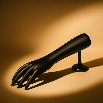 Elegant Black Hand-Shaped Jewelry Display Stand (1 Pc)
