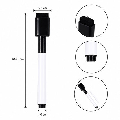 Open whiteboard marker with eraser cap attached on the end