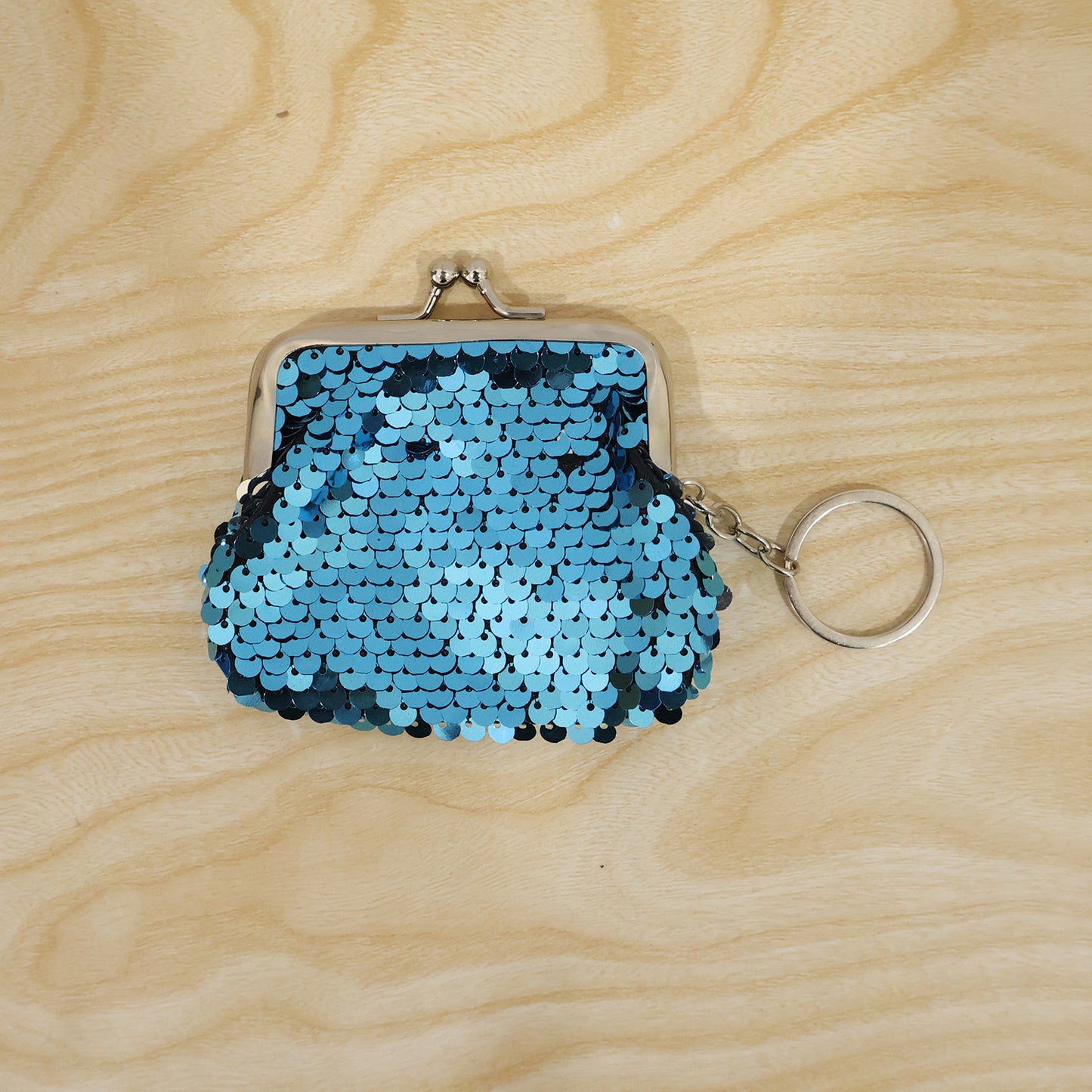 Mix Design Cute Mini Coin Purse Keychain with Clasp Closure for Daily Use (1 Pc)