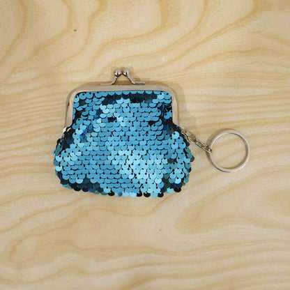 Mix Design Cute Mini Coin Purse Keychain with Clasp Closure for Daily Use (1 Pc)