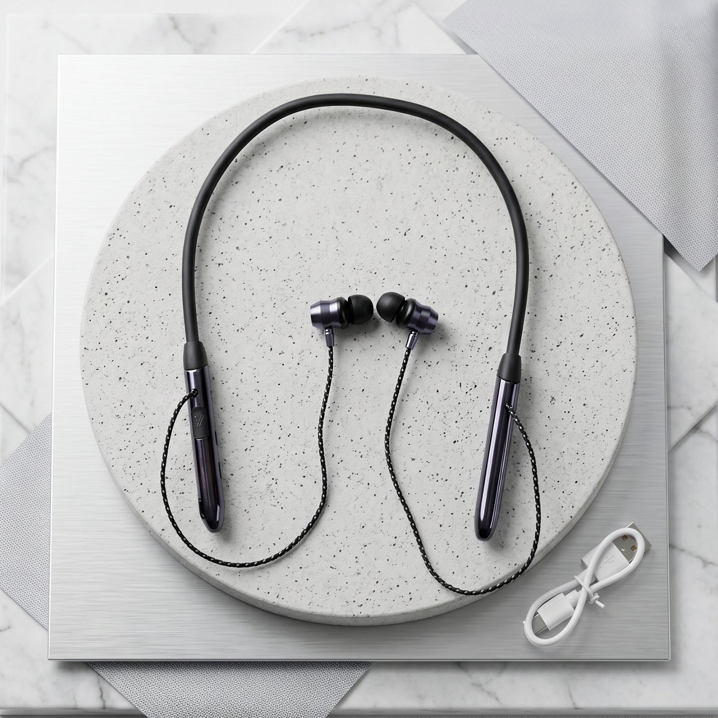 Wireless Bluetooth Neckband Earphones, Nack Band  with Magnetic On / Off Earbuds