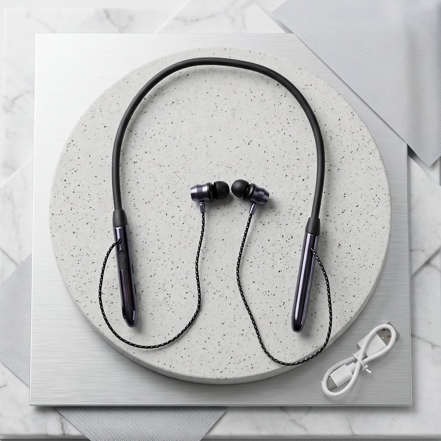 Wireless Bluetooth Neckband Earphones, Nack Band  with Magnetic On / Off Earbuds