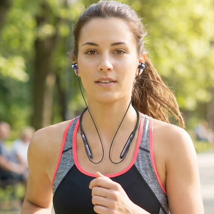 Wireless Bluetooth Neckband Earphones, Nack Band  with Magnetic On / Off Earbuds