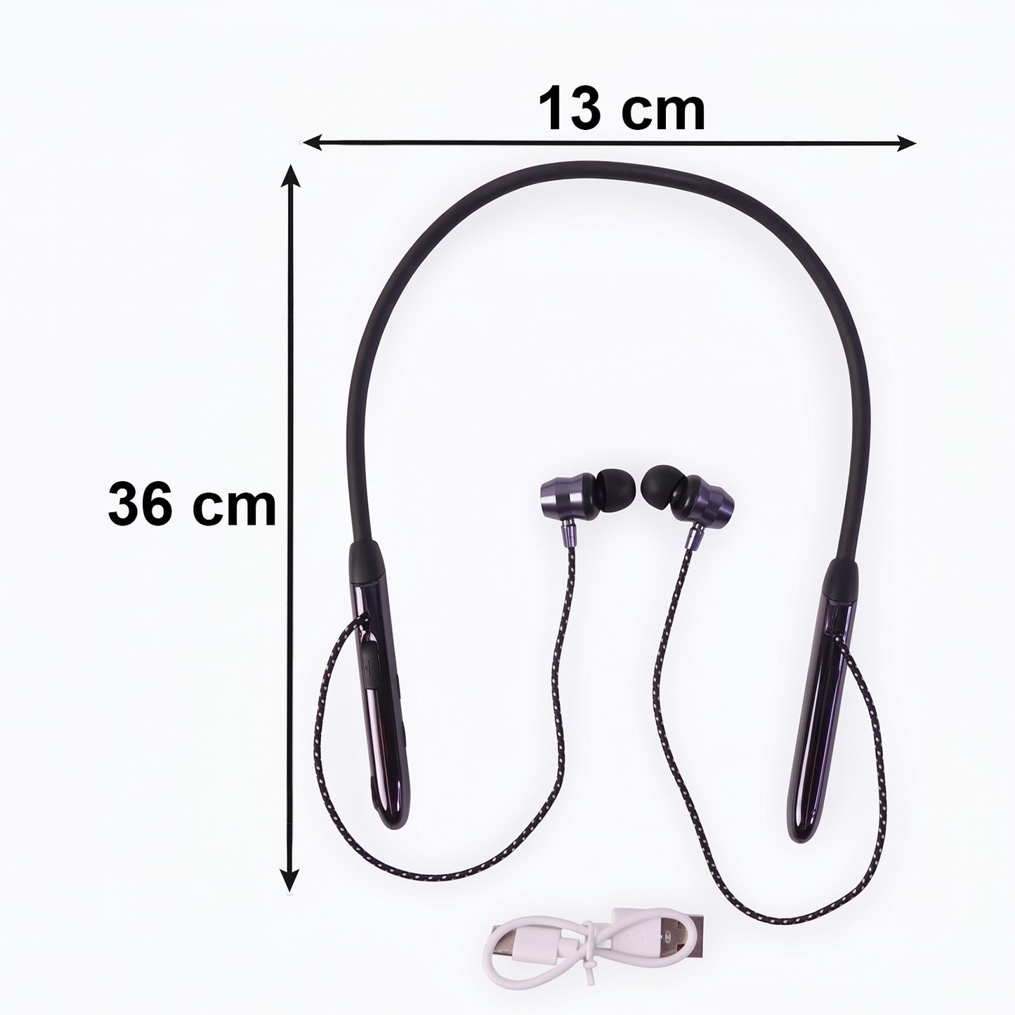 Wireless Bluetooth Neckband Earphones, Nack Band  with Magnetic On / Off Earbuds